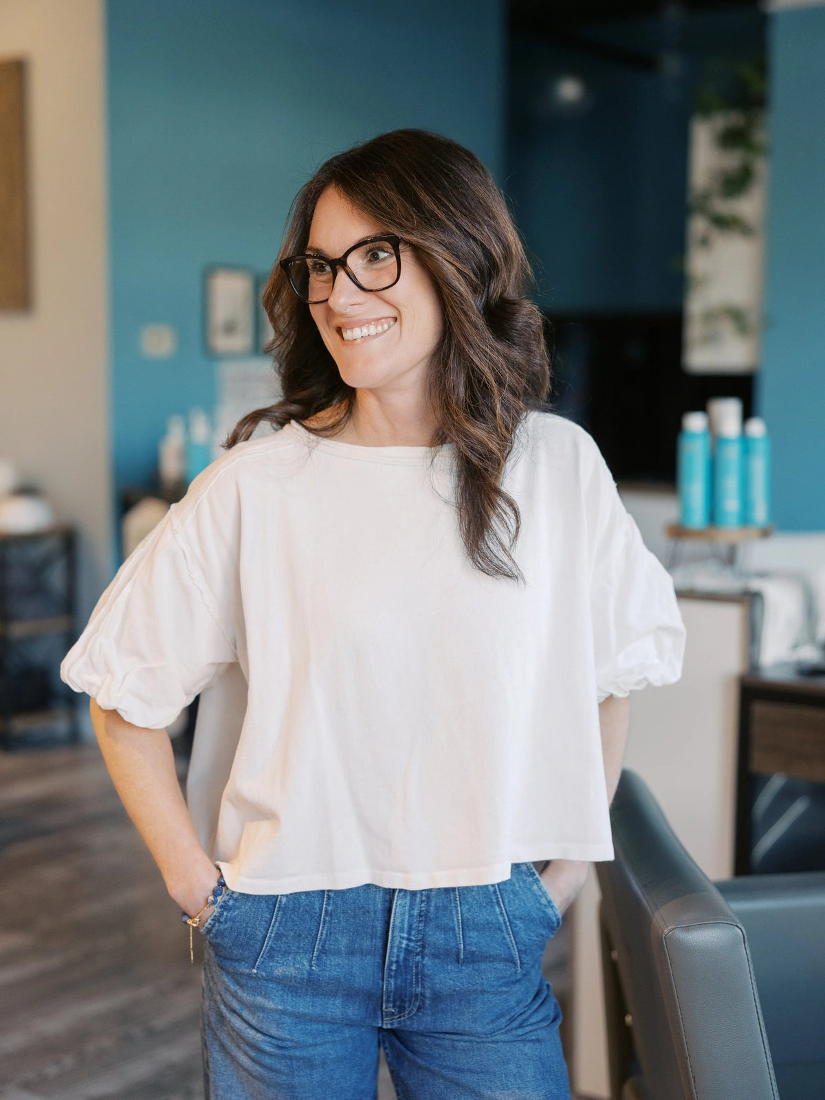 Holly, founder and lead hair stylist at SALT Salon + Spa in Antioch, IL