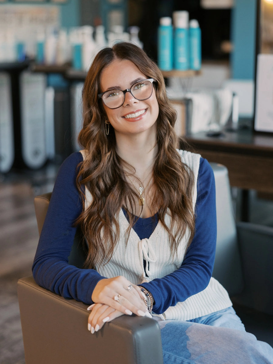 Sadie, hair stylist in training at SALT Salon + Spa in Antioch, IL